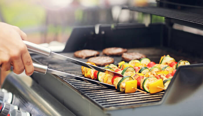 Grilling in the summer heat