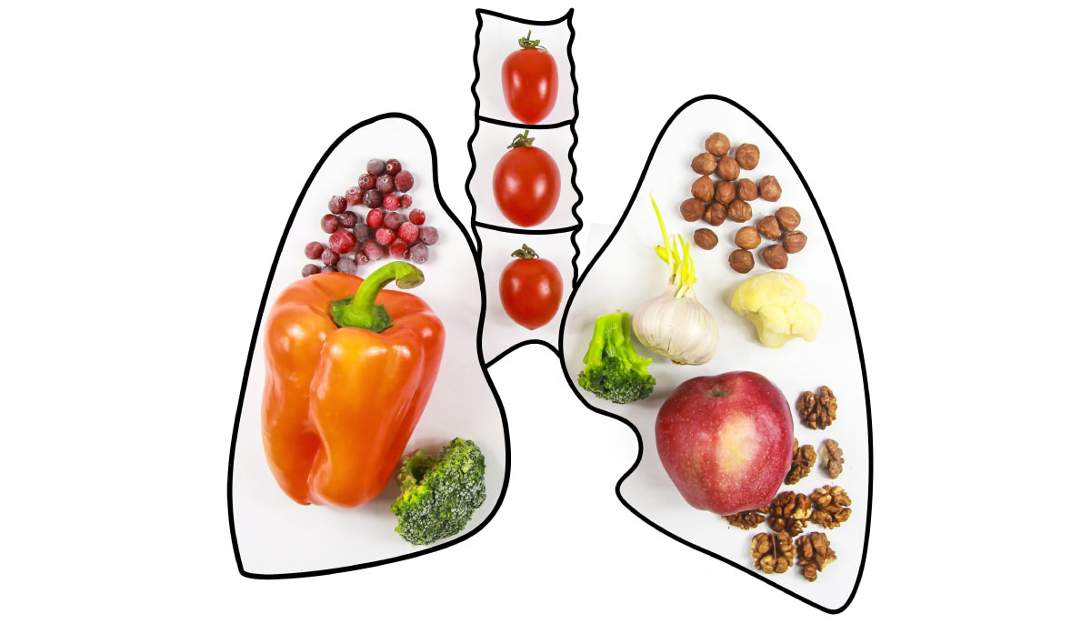 Food that promotes lung health.