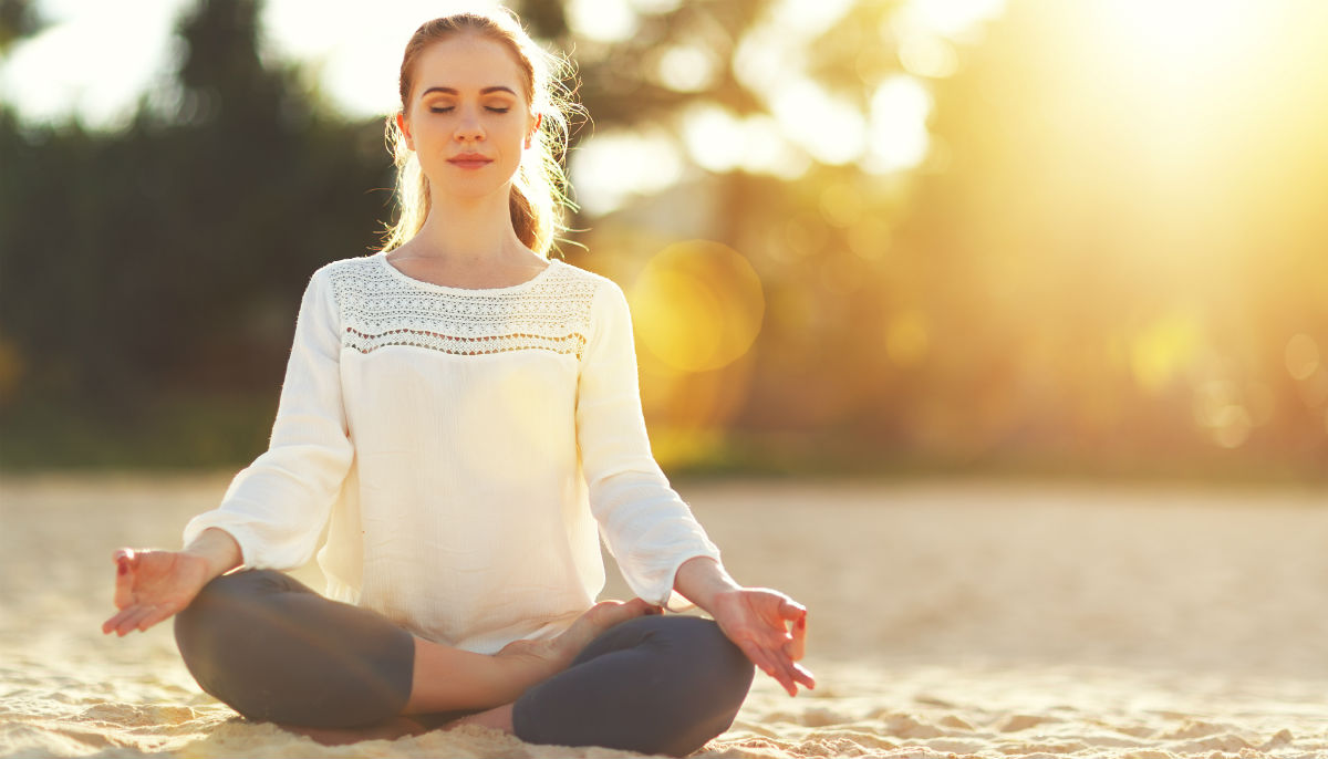 woman meditating