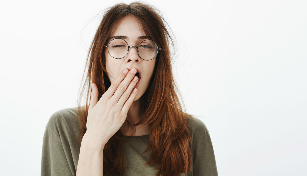 girl yawning